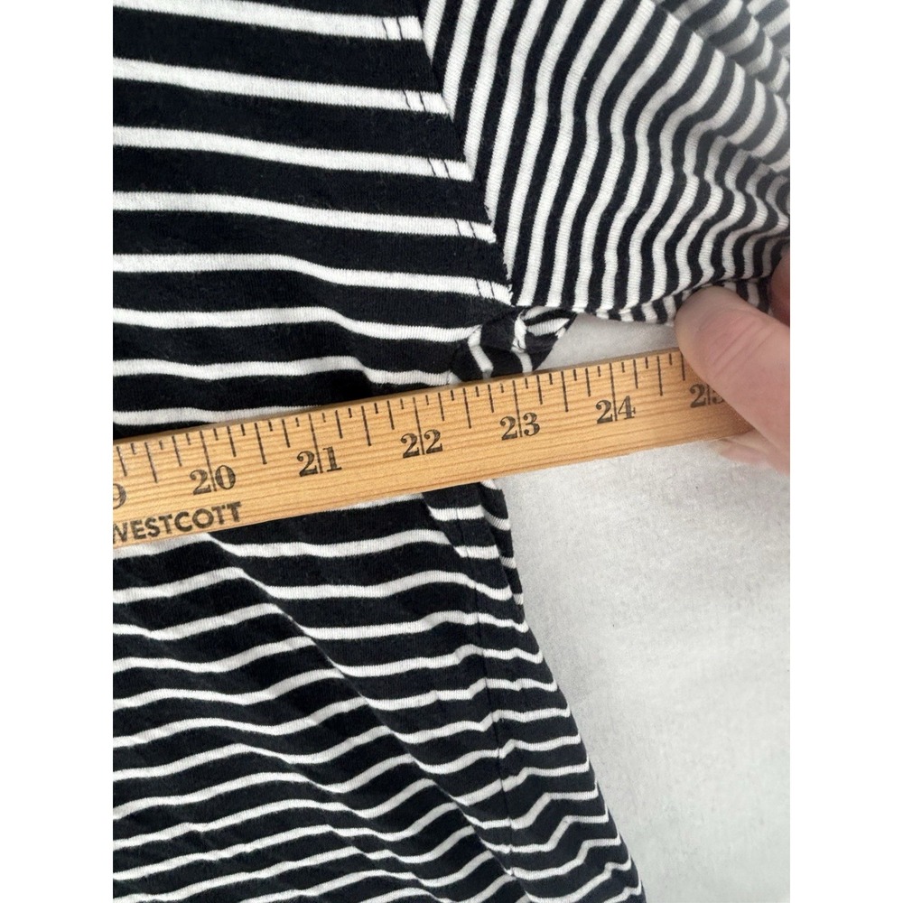 Calvin Klein Performance 1X Black & Wht Striped 3/4 Sleeves Activewear - Picture 3 of 9